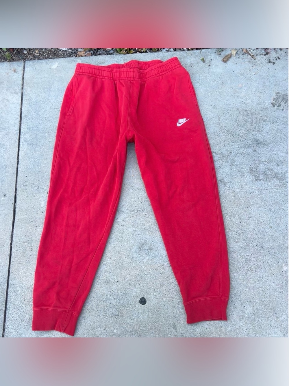 Nike Sportswear Club Fleece Joggers Mens XL Red Sweatpants